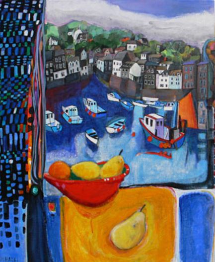 Harbour view with fruit