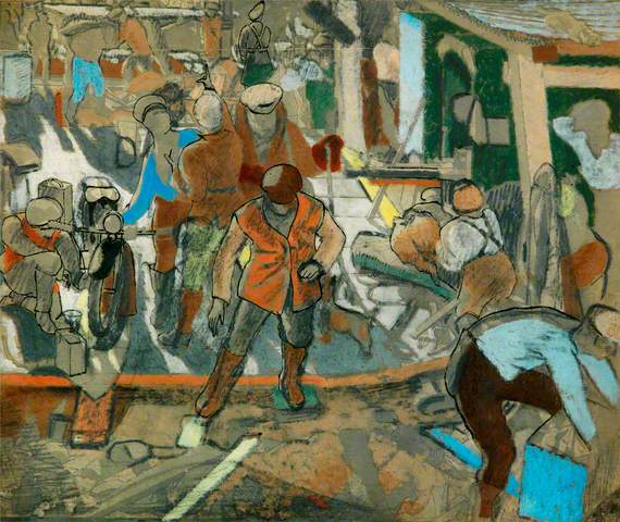 Study for Motor Transport Troops and German Prisoners: Chaulnes, Autumn 1918