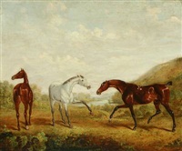 Landscape with Young Horses