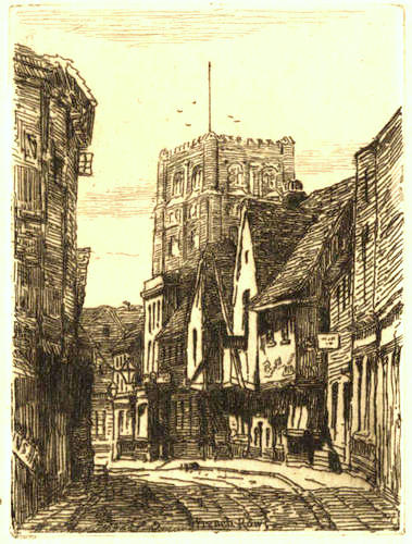 View looking down French Row, St Albans