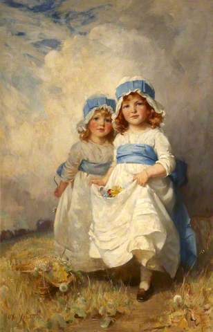 Lady Margaret Frances Anne Vane-Tempest-Stewart (19101966), Aged 4, and Lady Helen Maglona Vane-Tempest-Stewart (19111986), Aged 3