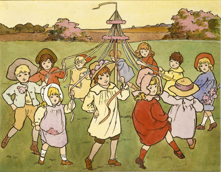 Children Dancing Round a Maypole