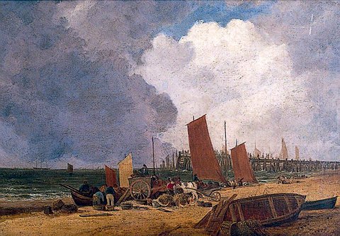Yarmouth Beach and Jetty, Norfolk (after John Crome)
