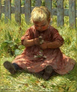 Child and Flowers