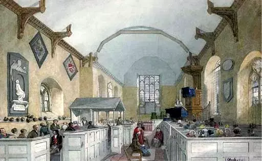 Interior of St Mary's Church, Tattingstone, Suffolk,
