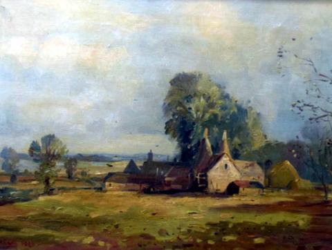 Landscape with Oasthouses