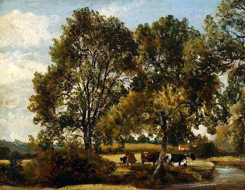 Meadow Scene with Trees
