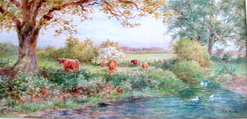 Cattle by a Strream